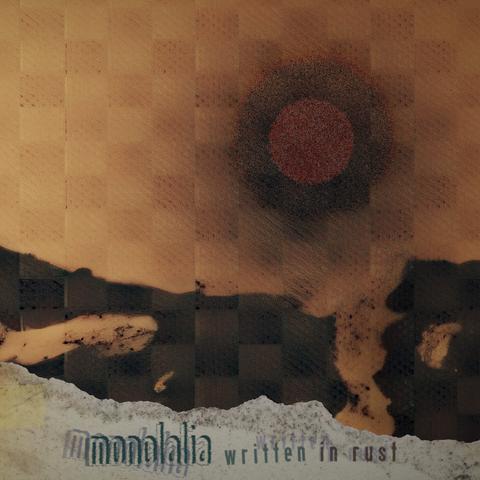 Album cover with a relatively abstract illustration that could resemble the sun setting on some distant mountains, all with brown tones like rust.