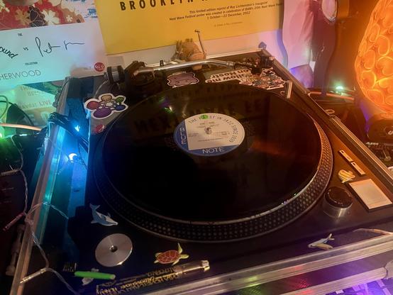 Donald Byrd's Electric Byrd album on a record player.