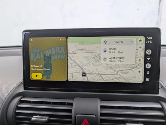 George the cat in Android Auto